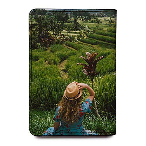 Personalized Passport Holder - Custom Vegan Leather RFID Passport Cover - color: Mountains Are Calling And I Must Go