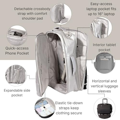 Baggallini Modern Convertible Travel Backpack - color: Sleet Gloss Ripstop