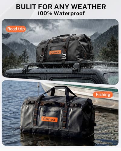 Gonex Waterproof Duffel Bag, 150L Heavy Duty Dry Bag, Reinforced Bottom - color: Black, size: 150L
