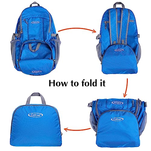 G4Free 40L Lightweight Packable Hiking Backpack, Waterproof Travel Daypack - color: Blue