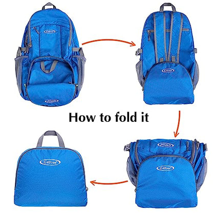 G4Free 40L Lightweight Packable Hiking Backpack, Waterproof Travel Daypack - color: Blue