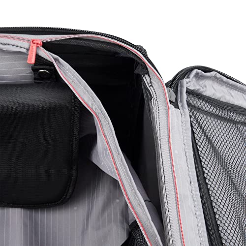 DELSEY PARIS Helium DLX 소프트 사이드 확장 가능한 수하물 스피너 휠 포함, 블랙., Helium DLX 소프트사이드 확장 가능한 캐리어 스피너 휠 포함 - color: 블랙., size: Checked-Medium 25 Inch
