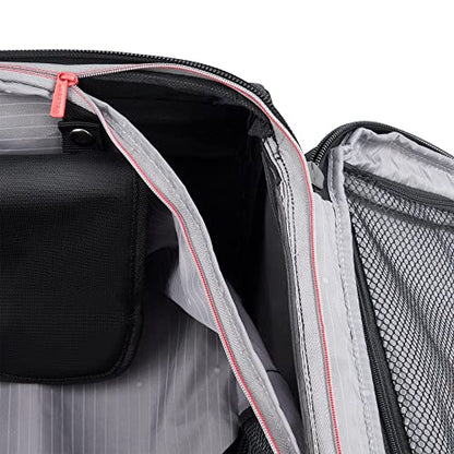 DELSEY PARIS Helium DLX 소프트 사이드 확장 가능한 수하물 스피너 휠 포함, 블랙., Helium DLX 소프트사이드 확장 가능한 캐리어 스피너 휠 포함 - color: 블랙., size: Checked-Medium 25 Inch