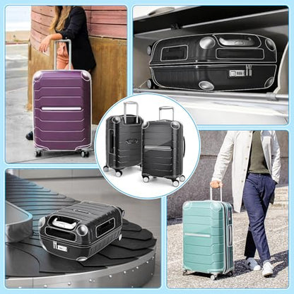 Yotako Zippered Clear PVC Suitcase Cover Protectors 28 Inch | Luggage Cover With Rounded Corner Thickening Design, Fit for 28 Inch Samsonite Non-Expandable Suitcase, Gift - size: 28inch