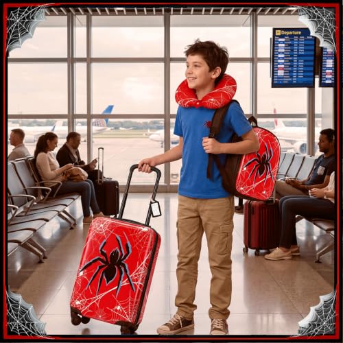 Sanwuta Luggage Sets, 4 Pack, Hardside Suitcases 16 Inch Spider - size: 16 inch, style: Spider