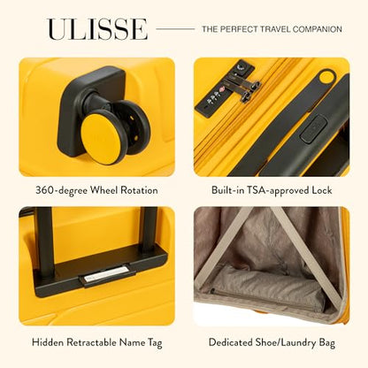 Bric's B|Y Ulisse Checked Luggage with Spinner Wheels – Expandable Lightweighted Hard Shell Suitcase, TSA Combination Lock - Removeable Wash Bag Included - 28 Inch, Mango - color: Mango, size: Checked-medium