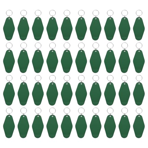 uxcell Hotel Keychains Blank Plastic - color: Deep Green
