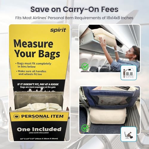 Cambond Spirit Airlines Personal Item Bag - Travel Duffle Bag, Beige