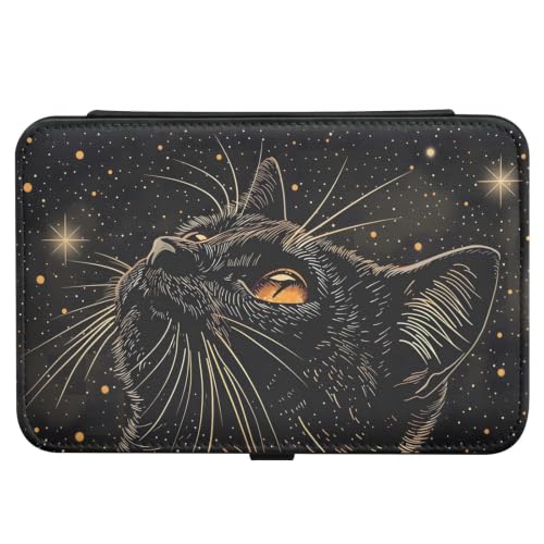 senya Leather Jewelry Box Starry Black Cat Ring Storage - color: Cat 2