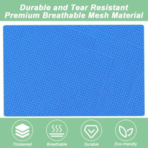 2 Pack Mesh Travel Laundry Bag 28" x 40"Extra Large Dirty Clothes Organizer - color: Blue+Blue, size: 28"x40"