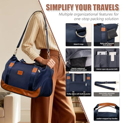 Cosbarn Luggage Sets 5 Pcs Suitcases with Wheels, 20"/24"/28",DarkBlue - color: DarkBlue, size: 5 Piece Sets (20/24/28/Db/Tb)