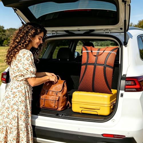 Basketball Travel Laundry Bag Washable Dirty Clothes Bag for Gym - color: Basketball