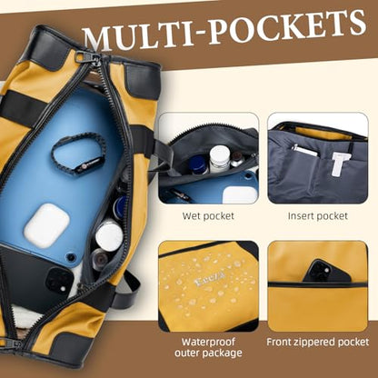 3 piece Carry on luggage 22x14x9 airline approved,Yellow | Lightweight ABS Hardside Luggage, TSA-Approved combination Lock, Suitcases with Spinner Removable Wheels (20"/DB/TB) - color: MangoYellow