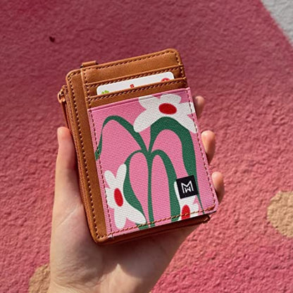 Credit Card Holder Wallet Women RFID Blocking Slim Wallet Front Pocket - color: orchid