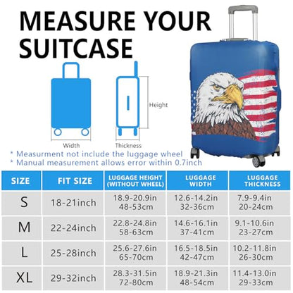 Travel Luggage Cover Protector Stretchable,Washable&Anti-Scratch,Fits 18-32 Inch case (Eagle, XL(29-32 inch)) - color: Eagle, size: XL(29-32 inch)