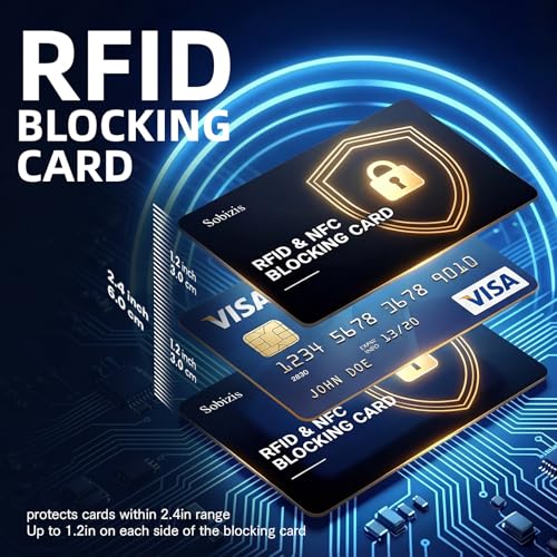 RFID Blocking Card, Slim Contactless NFC Debit Credit Card Protector for Wallets,Safe Card RFID Cards Blocker, Anti-Theft for Credit Card Passort ID Card, Travle Accessories for Men & Women (4) - style: 4