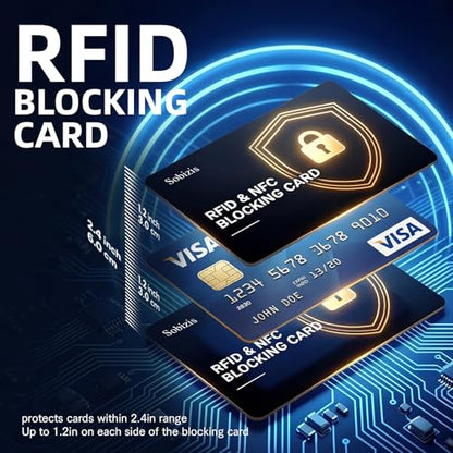 6 Pack RFID Blocking Card, Slim Contactless NFC Debit Credit Card Protector for Wallets,Safe Card RFID Cards Blocker, Anti-Theft for Credit Card Passort ID Card, Travle Accessories for Men & Women - style: 6
