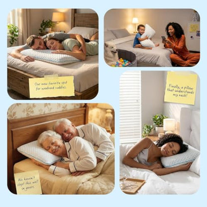 Stomach Sleeping Pillow for Stomach & Back Sleepers,Cooling Gel Thin Memory Foam Pillows for Back Shoulder Neck Pain Relief - Low Profile Ultra Flat Soft Pillow 2.26-Inches - size: Standard