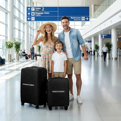 Luggage Sets 2 Piece(20/29in),w/TSA LOCK,Suitcase Set - color: Black, size: 2-Piece Set (20"/29'')