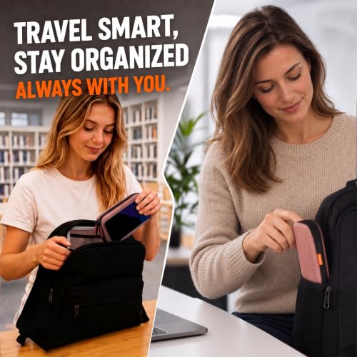 Small Hard EVA Carrying Case, Universal Electronic Zipper Case Pouch Bag - color: Cinnamon Rose