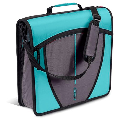 Case-it Zipper Binder | 3-Inch O-Rings | 600-Sheet | D-146 Spearmint Blue - color: C Spearmint Blue, size: 1 Pack
