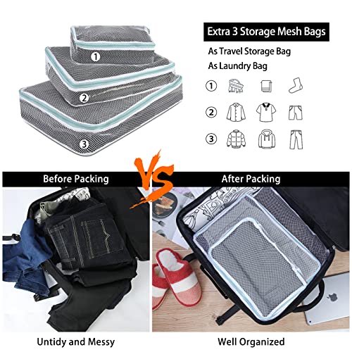 Lubardy Travel Backpack for Men Women 40L Flight Approved Carry on Backpack - color: Black(backpack With 3 Packing Cubes)