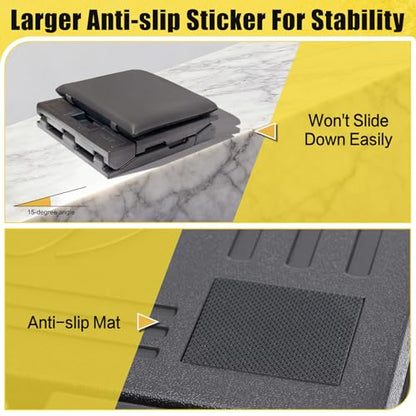 Foot Rest for Under Desk at Work Ergonomic Footrest with Adjustable Height and Angle, Foldable Foot Stool with Removable Pad Massage Beads for Office Gaming Chair Gray - color: Gray
