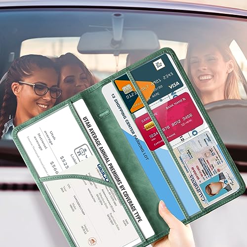CoBak Car Registration and Insurance Holder - color: L-Emerald