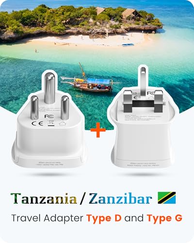 LENCENT Type D and G Travel Adapter Plug Adapter Set