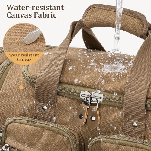 Gonex Duffle Bag for Travel, Expandable 50L Overnight Weekender Gym Bag - color: Coffee, size: Large-50L