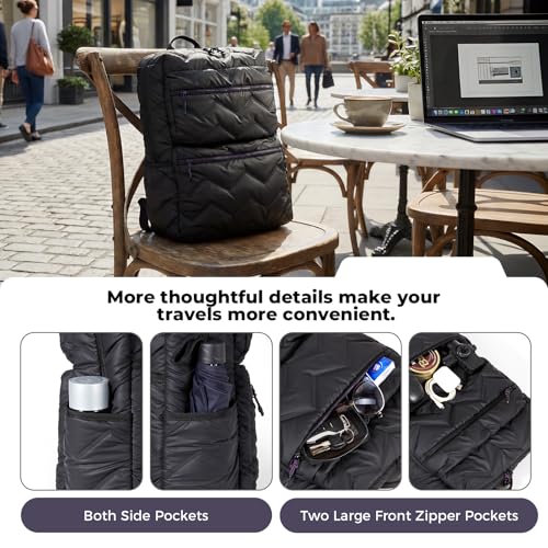 Daily Backpack Lightweight 17 Inch Laptop Carry-on Anti-Theft