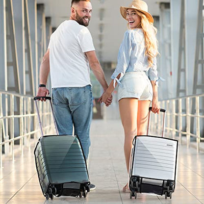 Sadnyy 3 Pieces Clear Luggage Cover PVC Suitcase Luggage Protector for 20" 24" 28" Luggage Waterproof Cover - color: Black Border, style: Regular Style