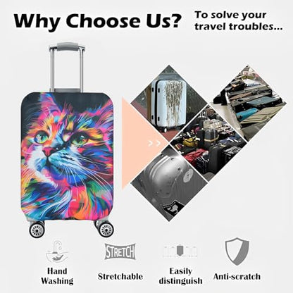 Luggage Cover, Elastic Washable & Stretchable Suitcase Protector, Anti Scratch Travel Suitcase Cover, Approved Travel Accessories Baggage Covers for 19-21 Inch Luggage(S) - size: S (19-21 inch suitcase)
