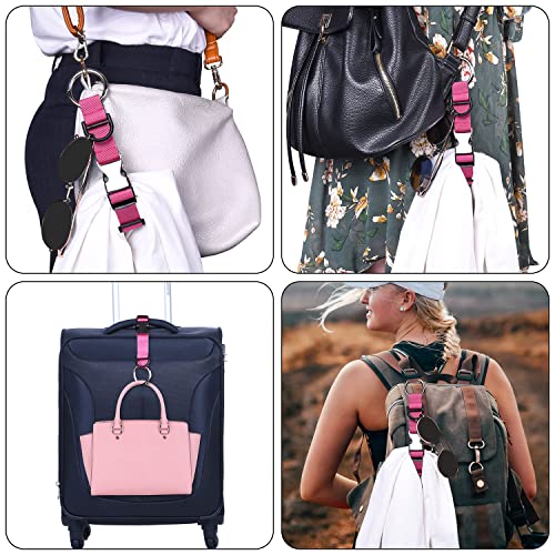 Wisdompro Jacket Gripper Travel Strap, Add a Bag Luggage Straps - Hot Pink - color: Hot Pink