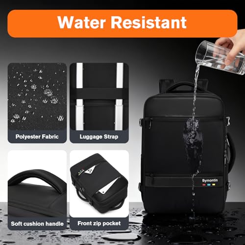 Exquisite Travel Laptop Backpack, Flight Approved Size Carry on Bag (25L) - color: All Black, size: L (7x11x16.8")