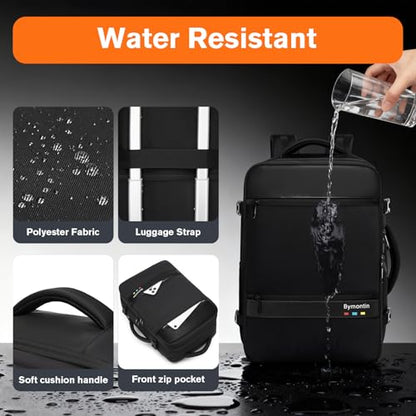 Exquisite Travel Laptop Backpack, Flight Approved Size Carry on Bag (25L) - color: All Black, size: L (7x11x16.8")