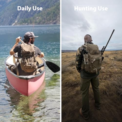 28L Hunting Backpack – 500D DWR Tear-Resistant Nylon, Hiking Daypack with MOLLE Webbing & Hydration Compatible, for Archery, Scouting, and Backcountry Hunts