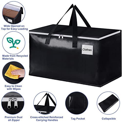 StorageRight Moving Bags, Moving Boxes, 93L 10-Pack Sotrage Bags, Black - color: Black, size: 10 Pack