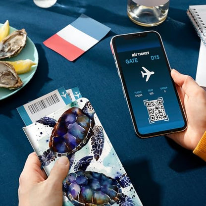 Family Passport Holder RFID,Sea Turtle - color: Sea Turtle