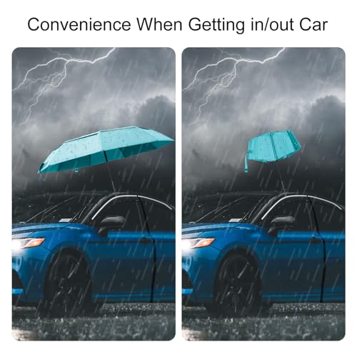 TradMall Travel Umbrella 42/45 Inches Double Vented Canopy - color: Sky Blue, size: 45 Inches