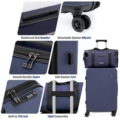 5 Piece Hardshell Luggage Set Spinner Wheels 20/24/28" Blue - color: PorscheBlue, size: 5 piece
