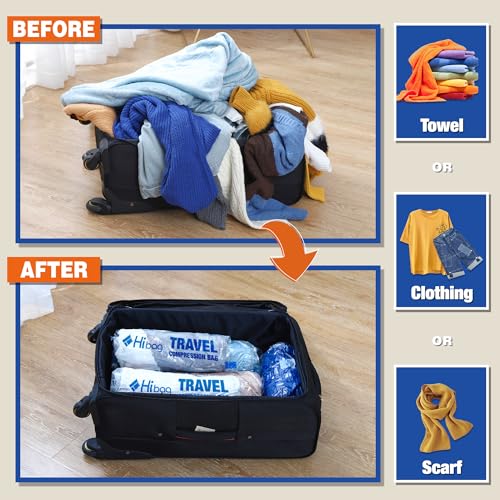 18 Compression Bags for Travel Essentials, Vacuum Packing Space Saver Bags for Cruise Accessories (18-Travel) - size: 18-Pack