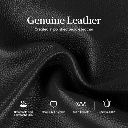 befen Genuine Leather Crossbody Bags for Women, Small RFID Leather Purses - color: Black