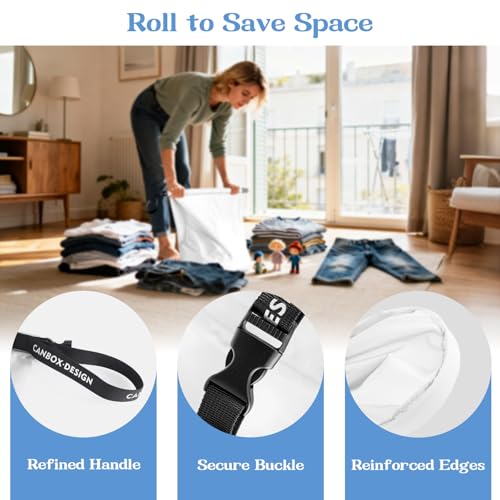 2 Pack Travel Laundry Bags for Dirty Clothes, Waterproof Laundry Bag - color: White
