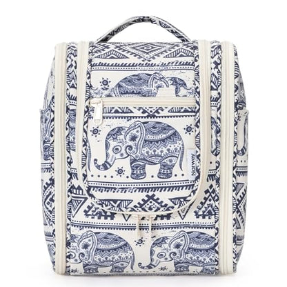 Narwey Hanging Travel Toiletry Bag for Women, Cosmetic Makeup Bag - color: B-Elephant, size: Medium