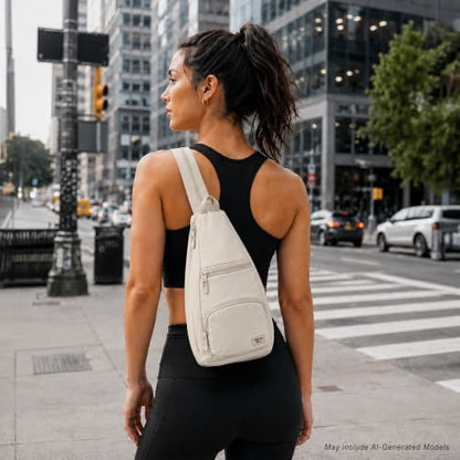 Reebok Crossbody Bags - Compact Multi-purpose Sling Bags for Women & Men - color: Maeves Stucco