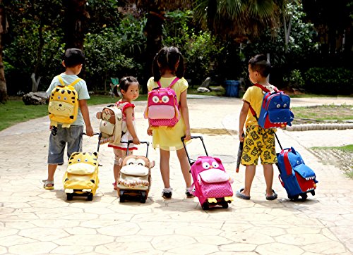 Yodo 3-Way Kids Suitcase Luggage or Toddler Rolling Backpack with wheels - color: Owl-Small, style: Owl