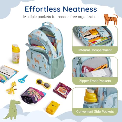 mommore Kids Backpack Set Kindergarten School Bookbag for Boys Girls 4-8 - color: Truck