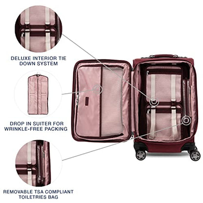 Travelpro Platinum Elite Carry-On Luggage Spinner, Red, 21-Inch - color: Bordeaux Red, size: Carry-On 21-Inch