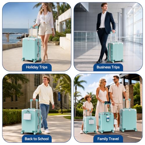 Carry On Luggage, Zipperless Hardside Suitcase, Mint Green, 20 in - color: mint green, size: 20in